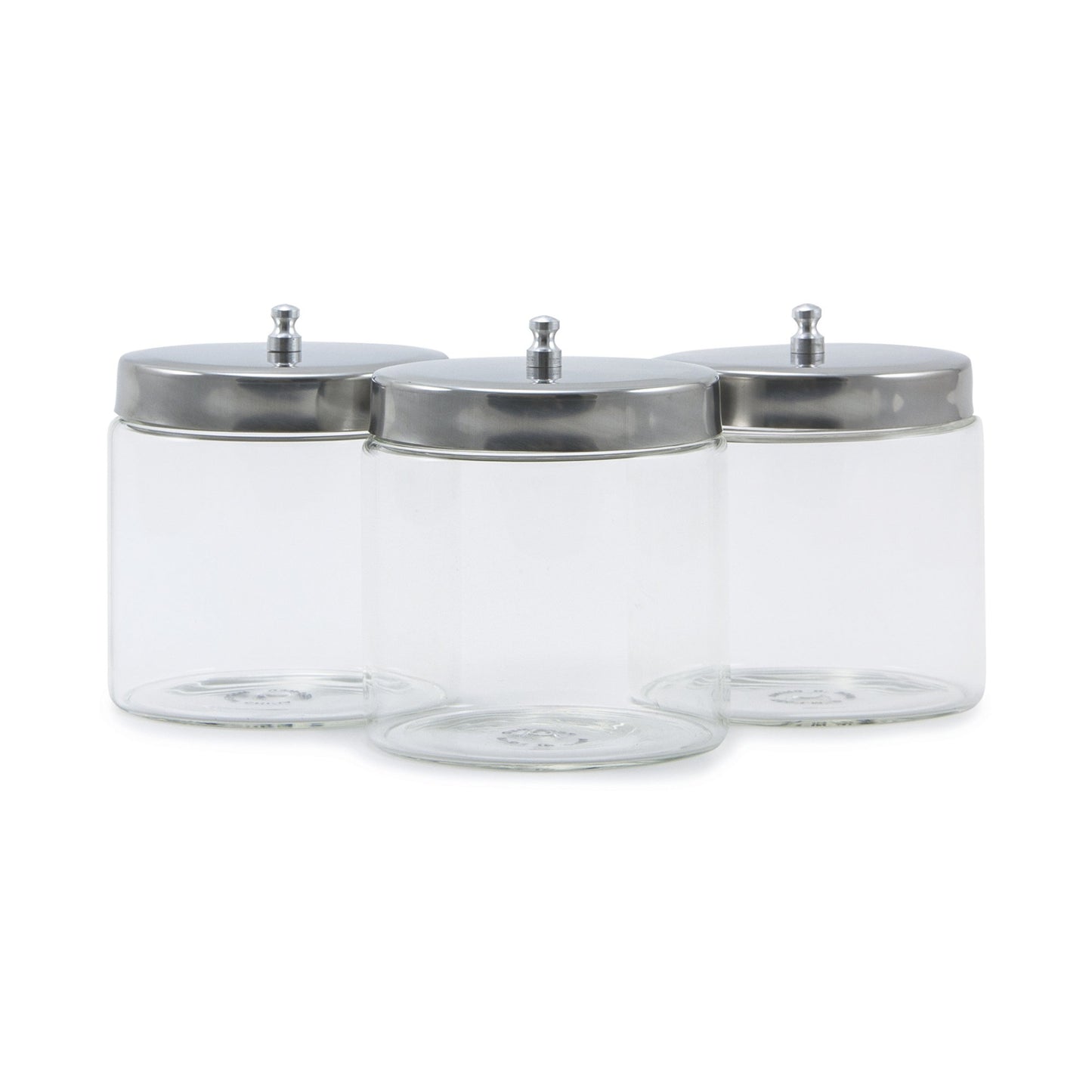 JAR, SUNDRY UNLABELED 4"X4" W/SS LID
