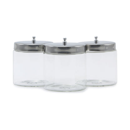 JAR, SUNDRY UNLABELED 4"X4" W/SS LID