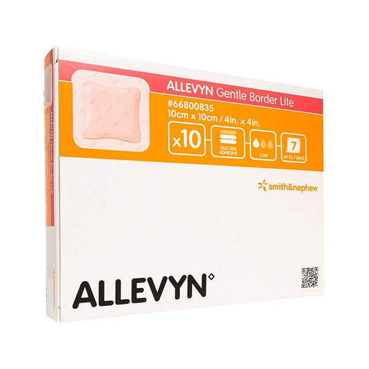 DRESSING, ALLEVYN BRDR LT 4X4"