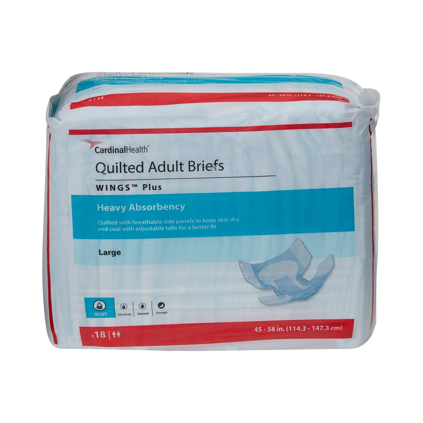 BRIEF, WINGS CHOICE+ QUILTED LG