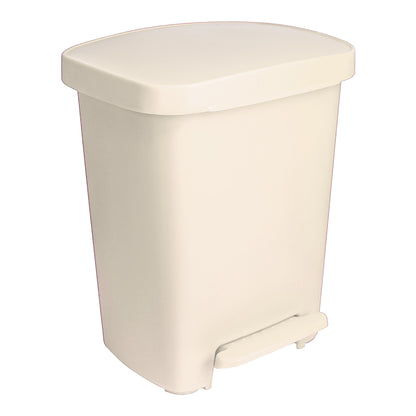 WASTECAN, STEP-ON RECTGL PLASBGE 32QT