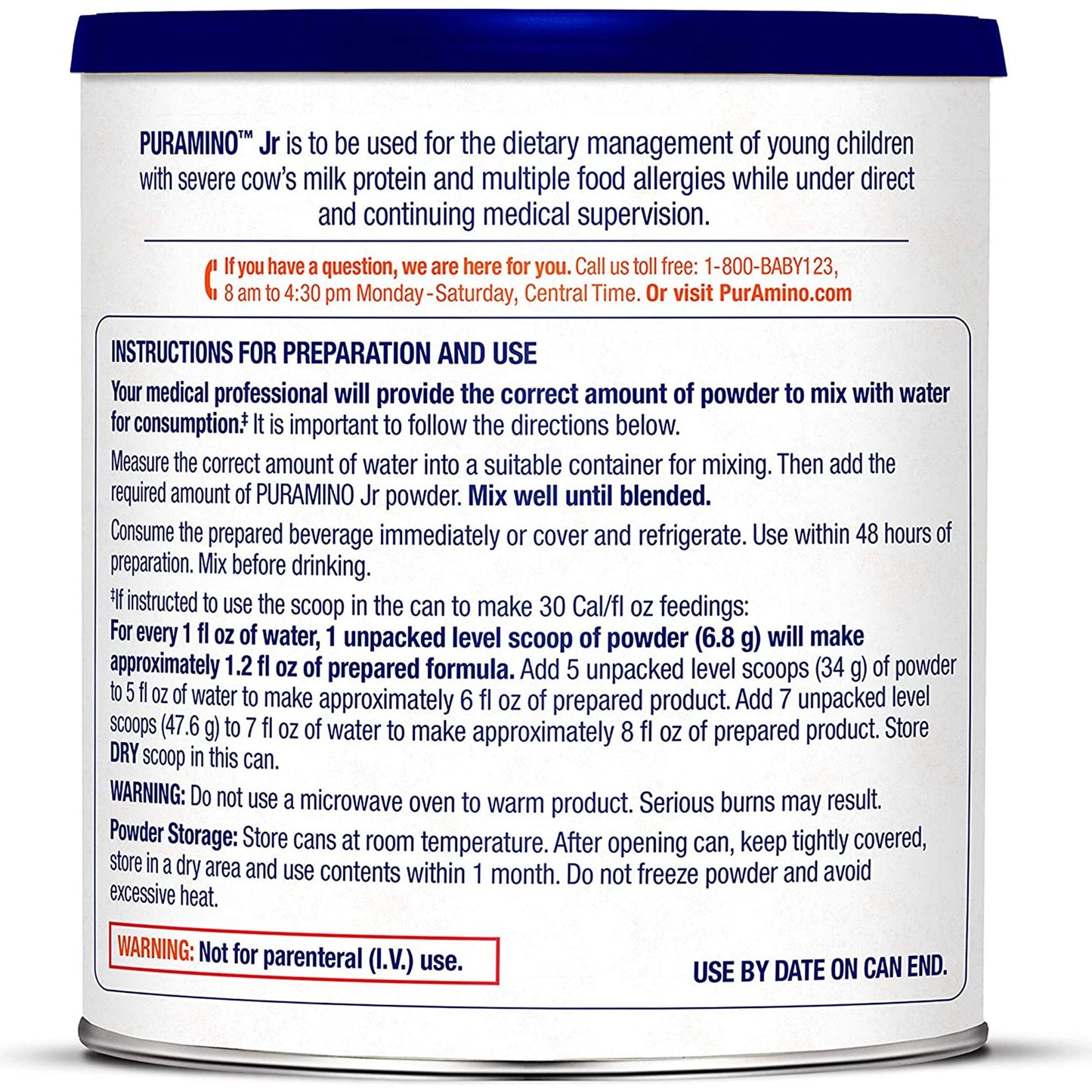 PURAMINO, PDR JR UNFLAV 14.1OZ