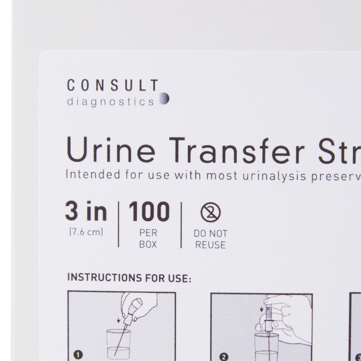 COLLECTION STRAW, F/URINE TRANSFER DEVICE N/S 3"