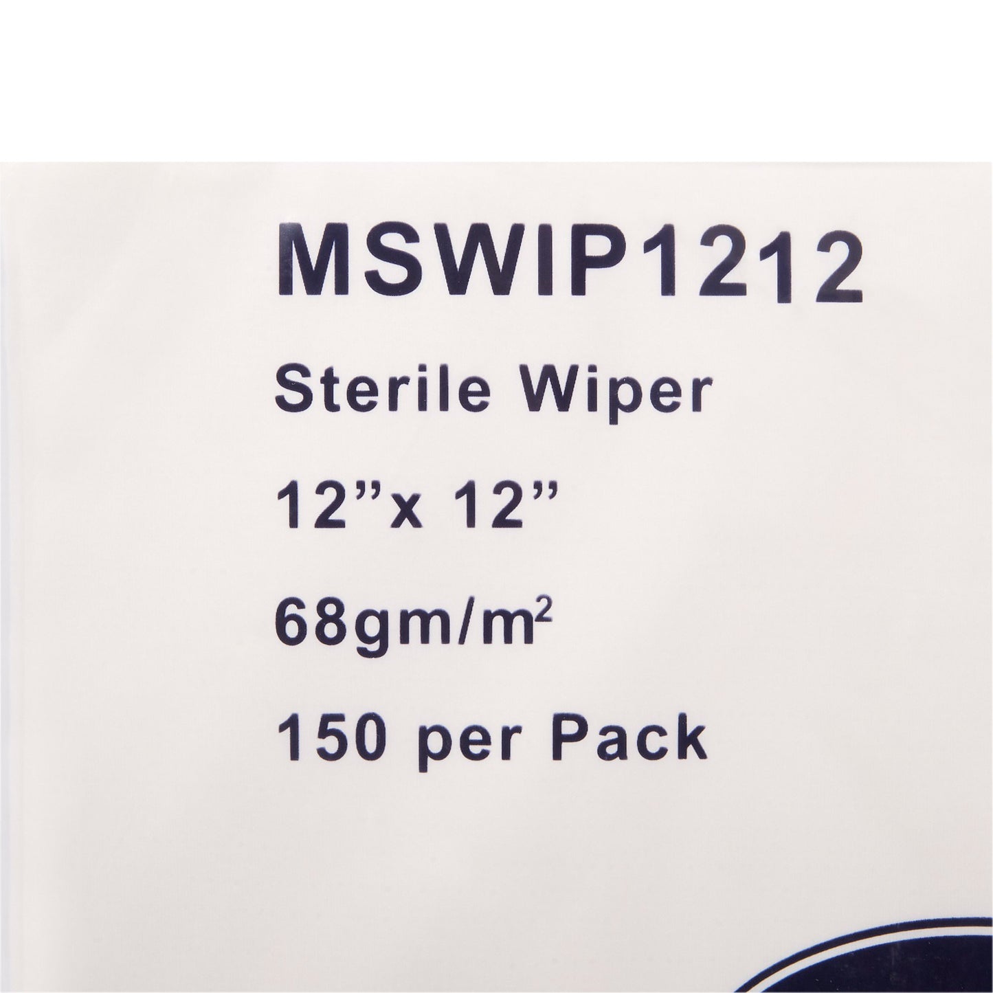 WIPE, CLEANROOM ISO CLASS5 STRDISP WHT 12X12"