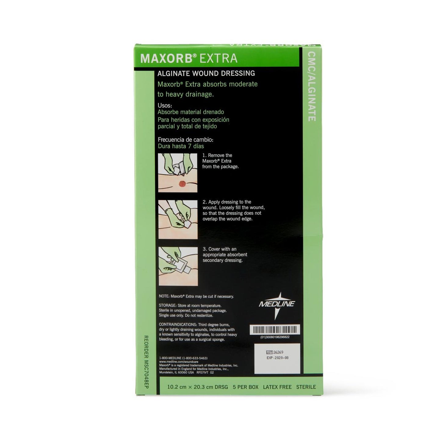DRESSING, MAXORB X ALGINATE CAL 4X8