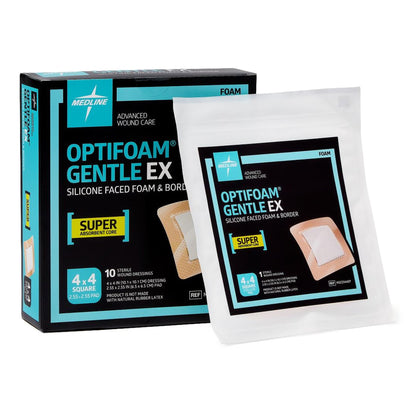 DRESSING, OPTIFOAM GENTLE EX SIL FACED 4"X4"