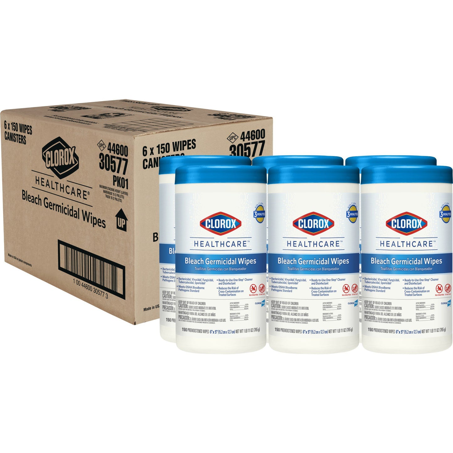 WIPE, CLOROX GERMICIDAL 5X6