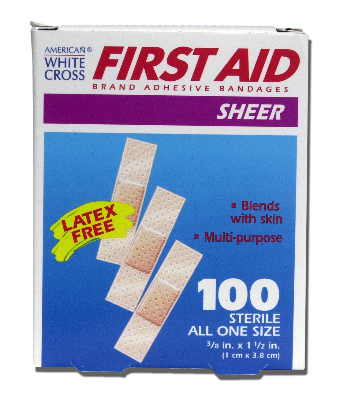 BANDAGE, ADHSV SHEER 3/8"X1 1/2"