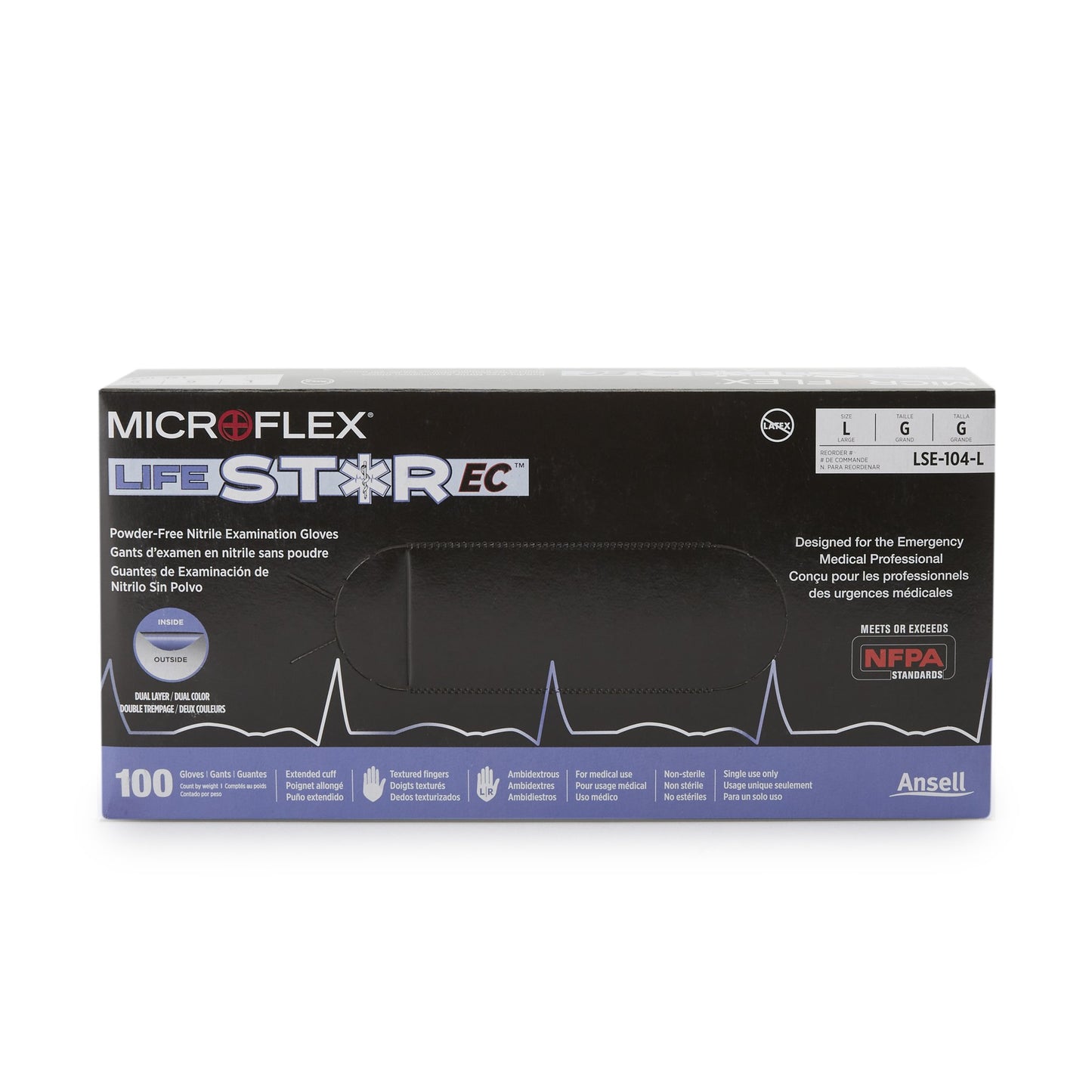 GLOVE, EXAM NTRL LG N/S EXTCF