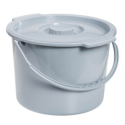 BUCKET, W/HNDL/CVR F/COMMODE 12QT