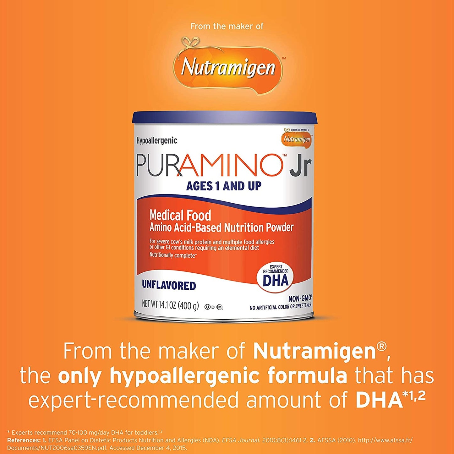 PURAMINO, PDR JR UNFLAV 14.1OZ
