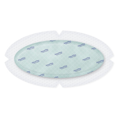 DRESSING, WND SAP BRDR OVAL W/SIL ADH 4.7"X9"