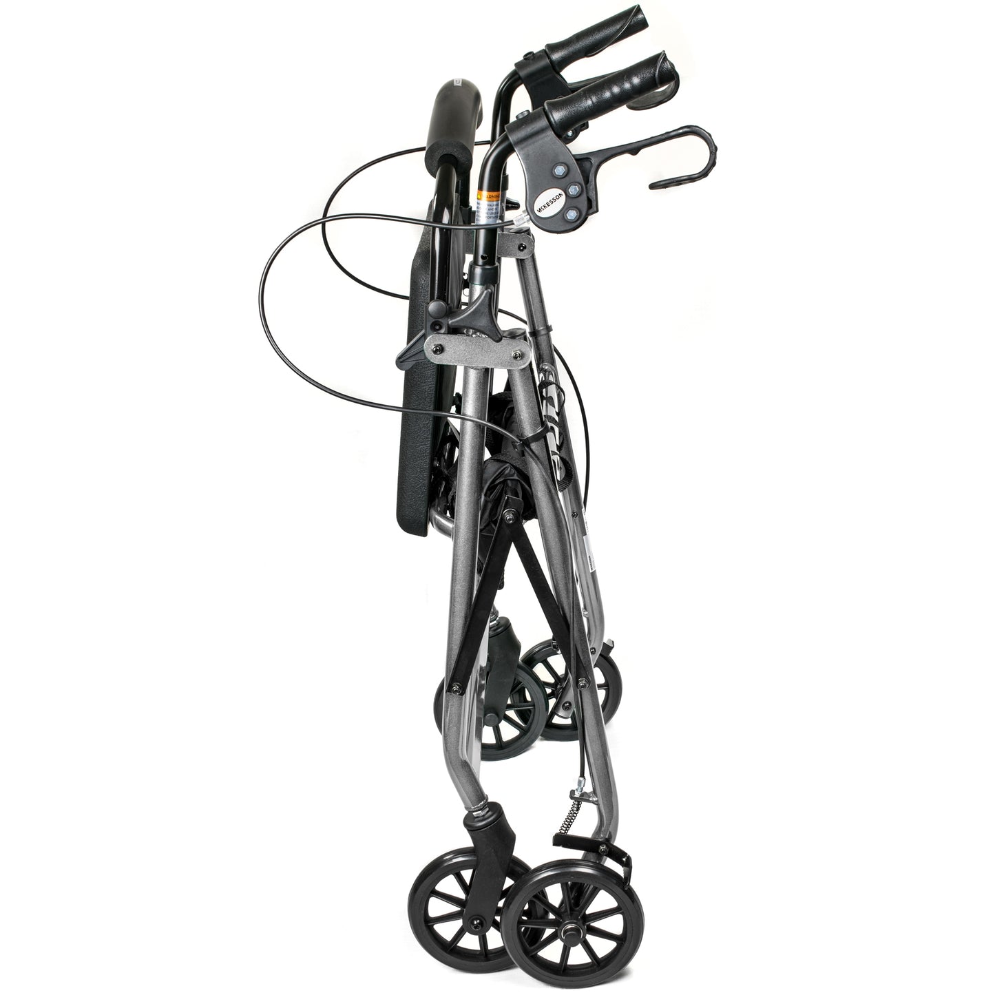 WALKER, ROLLATOR LTWT FOLDINGALUM W/6" WHLS SLVR 300LB