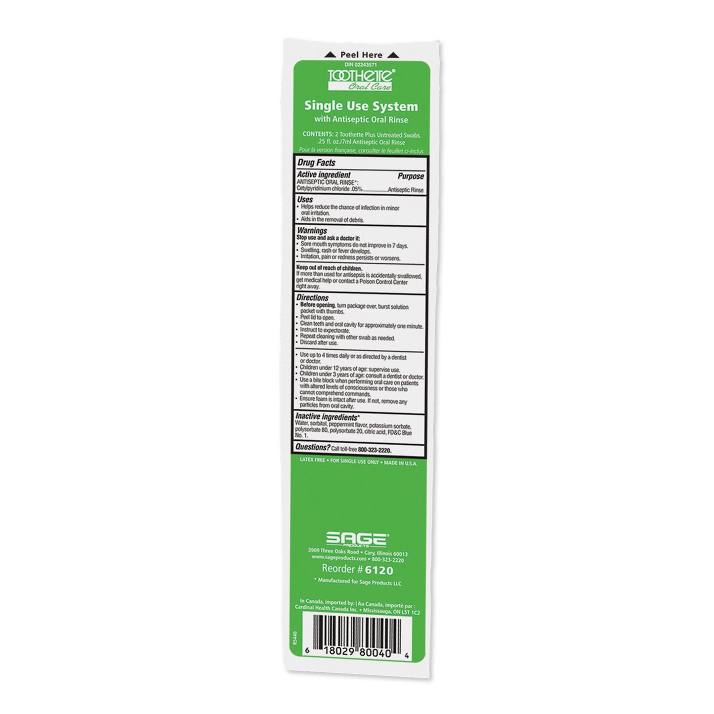 SWAB, ORAL FRESHENER
