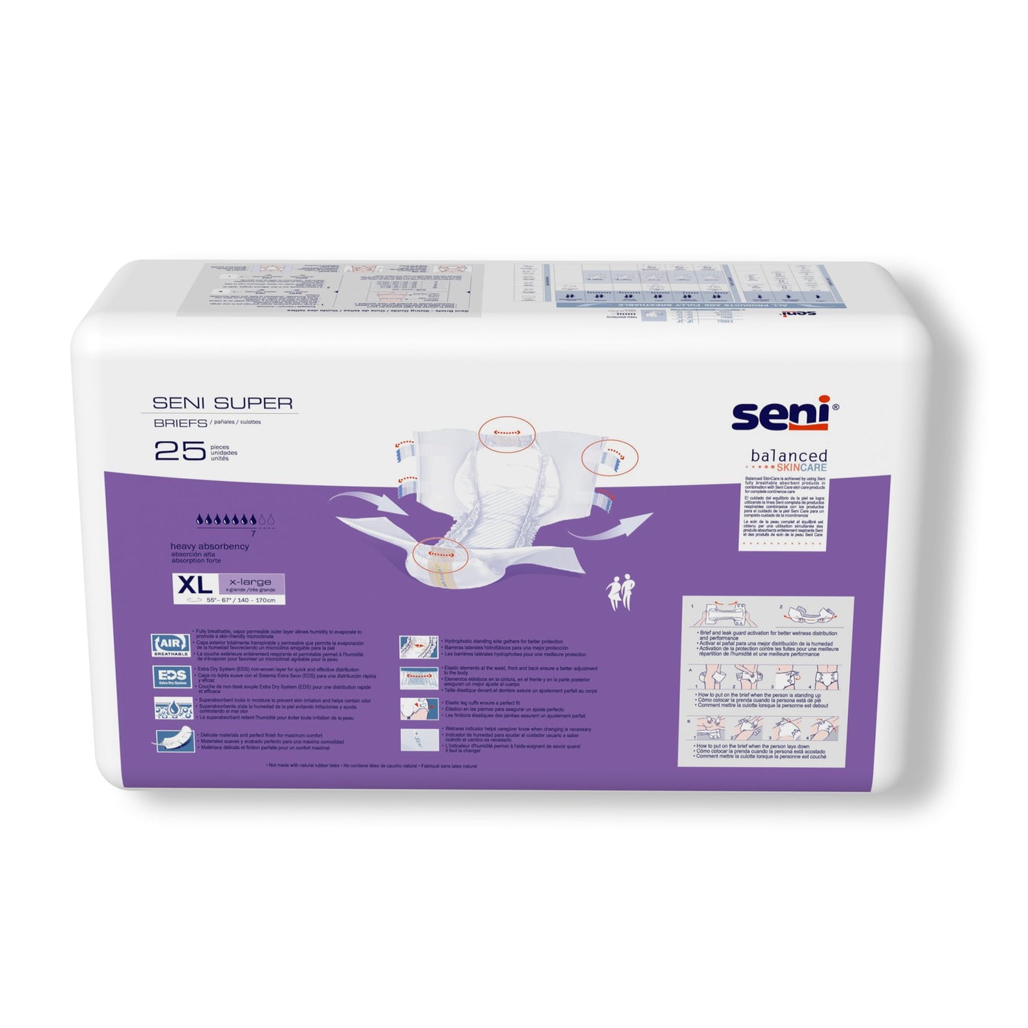 BRIEF, INCONT SENI SUPER XLG 55"-67"