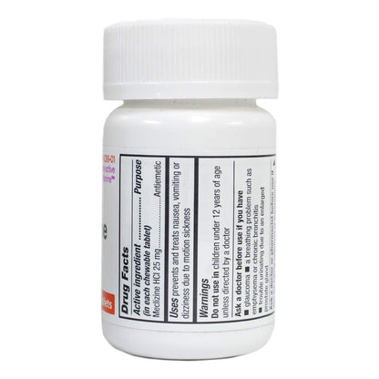MECLIZINE HCL, TAB CHEW 25MG