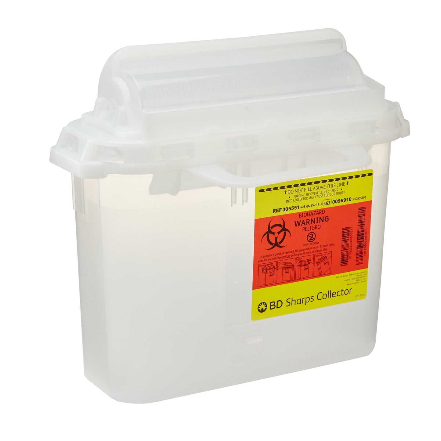 CONTAINER, SHARPS CLR 5.4QT