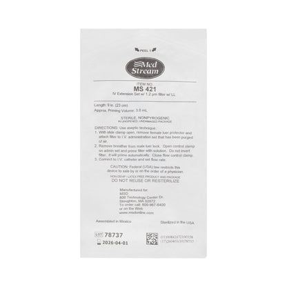 IV EXTENSION SET, STND BORE FILTER 1.2M M/F LL 9"