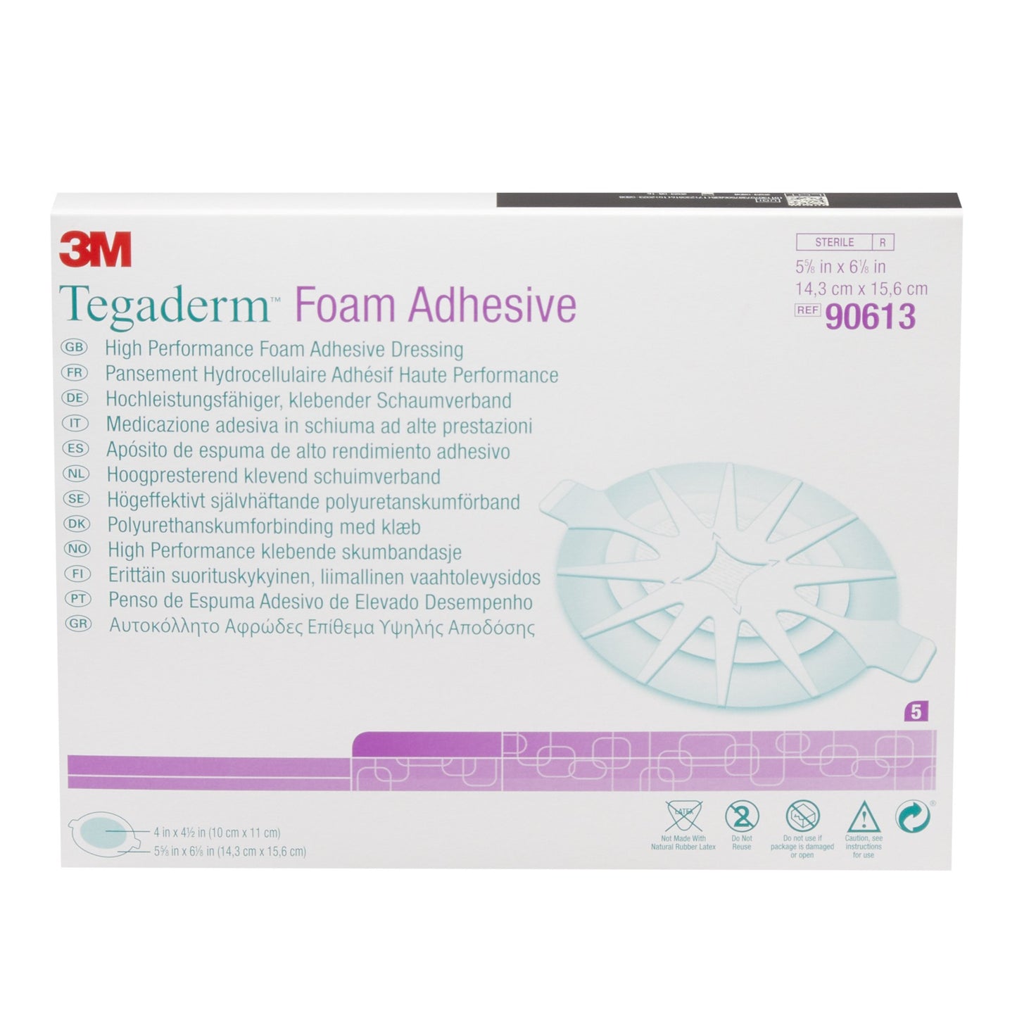 DRESSING, TEGADERM FOAM ADHSV5 1/2"X6"