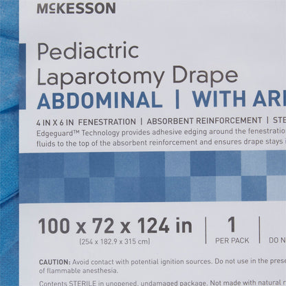 DRAPE, SURGICAL PED LAPAROTOMYSTR 72"X124"