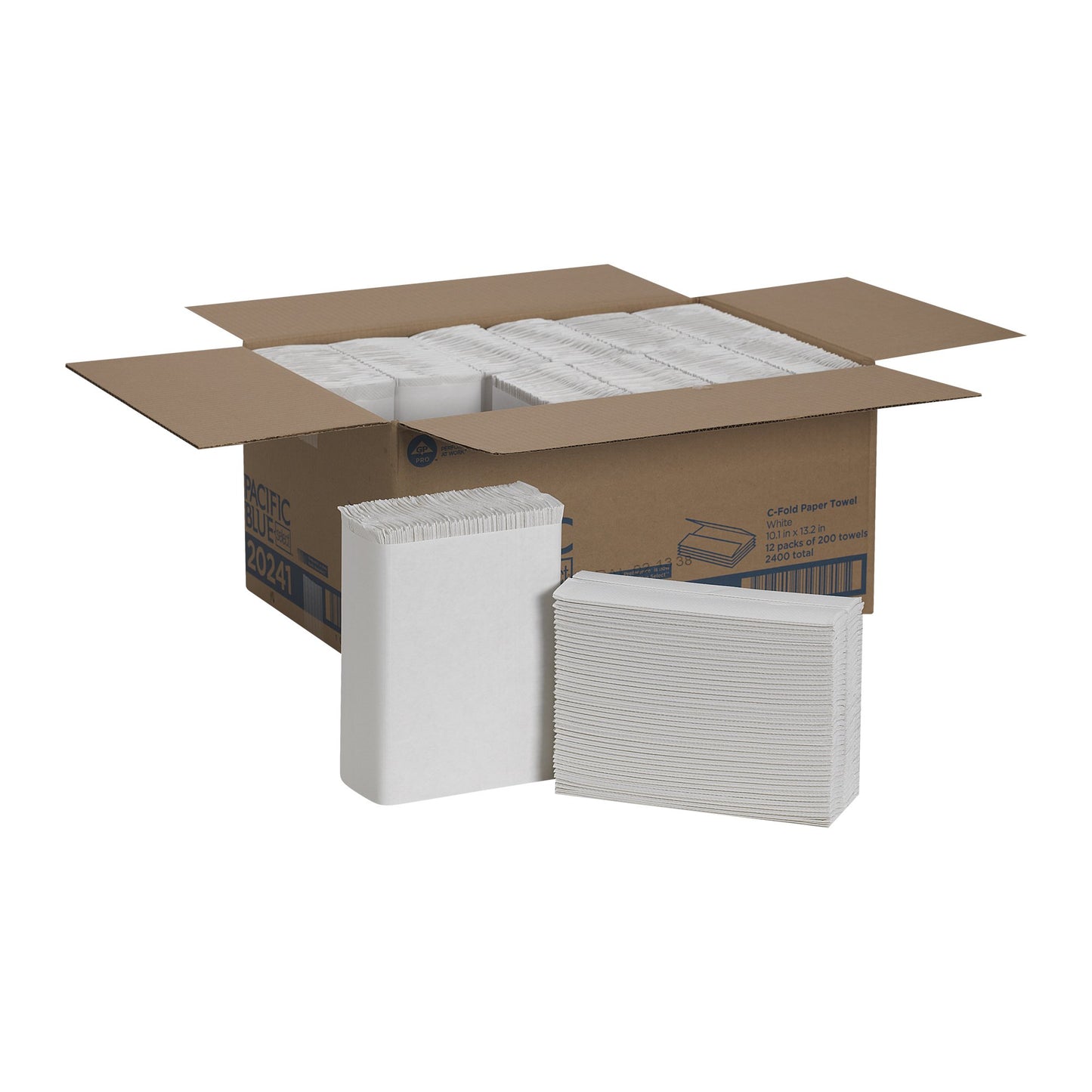 TOWEL, C-FOLD WHT
