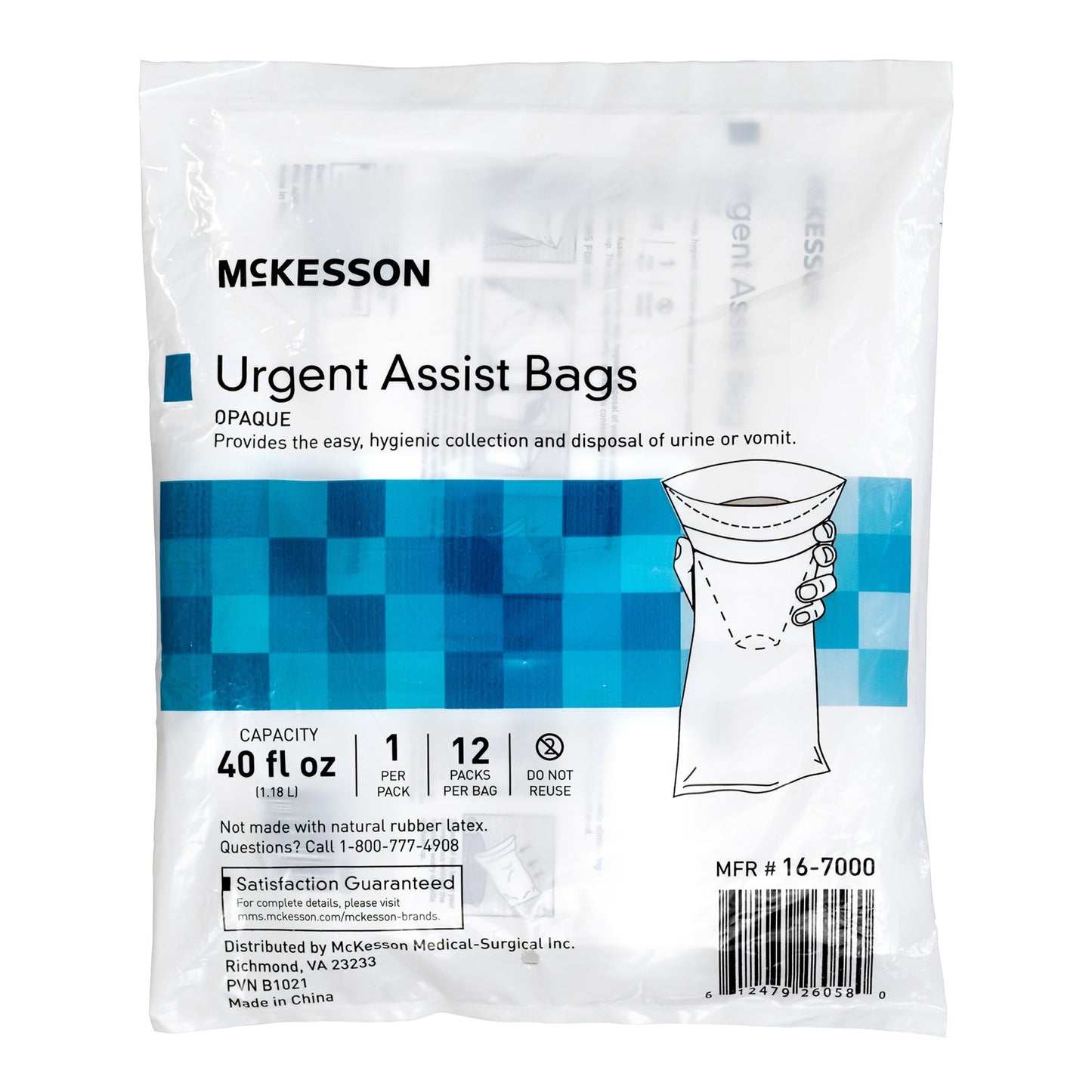 BAG, VOMIT WHT OPAQUE 40OZ