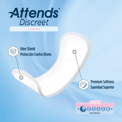 LINER, PANTY ATTENDS DISCREETULTRA THIN