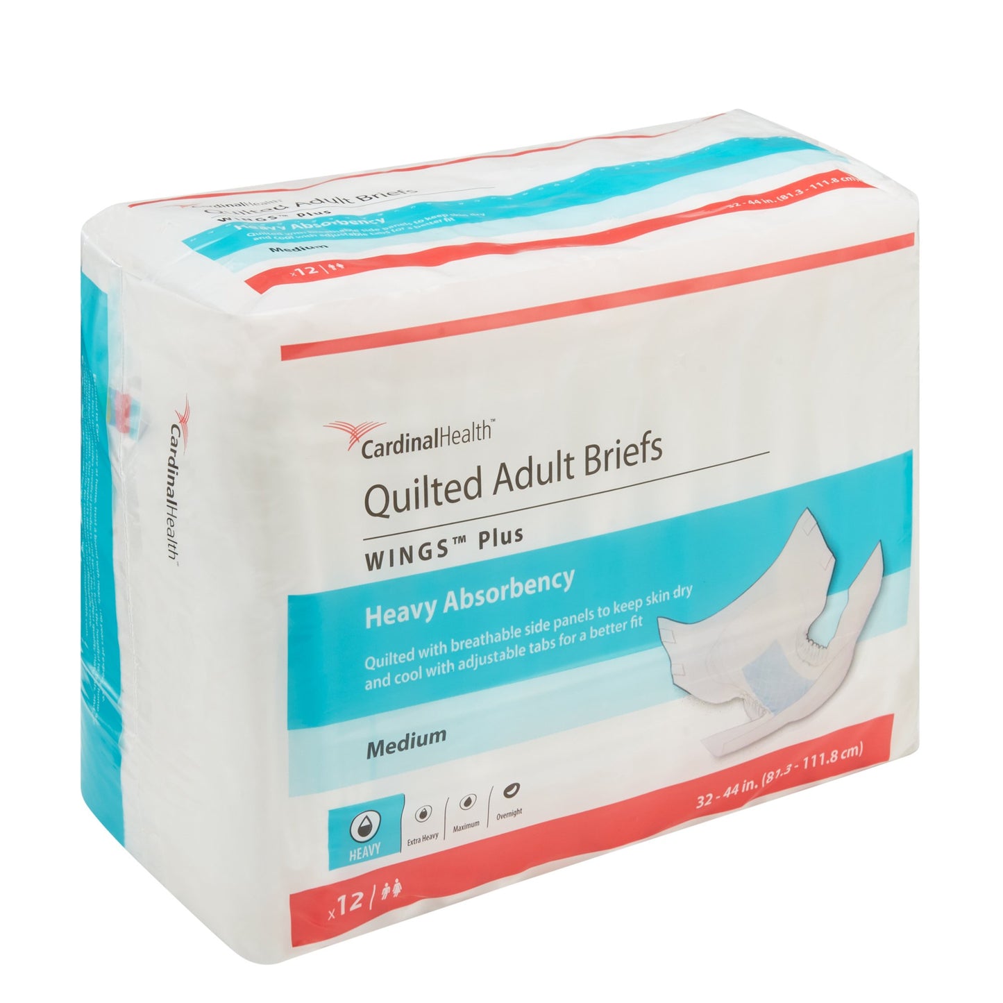 BRIEF, WINGS CHOICE PLUS QUILTED MED