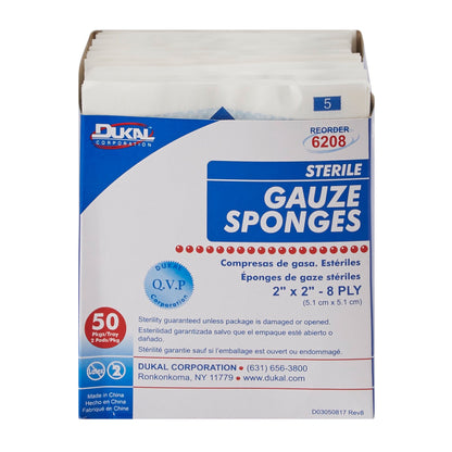 SPONGE, GAUZE 8PLY STR 2"X2"
