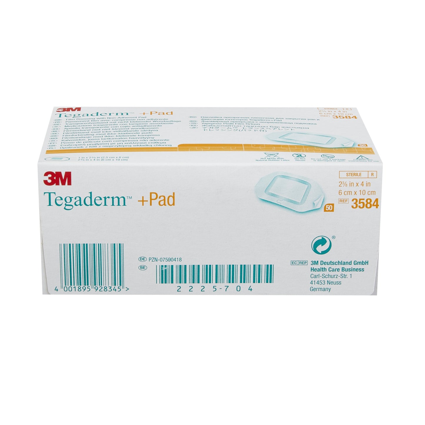 DRESSING, TEGADERM 4"X 2 3/4"