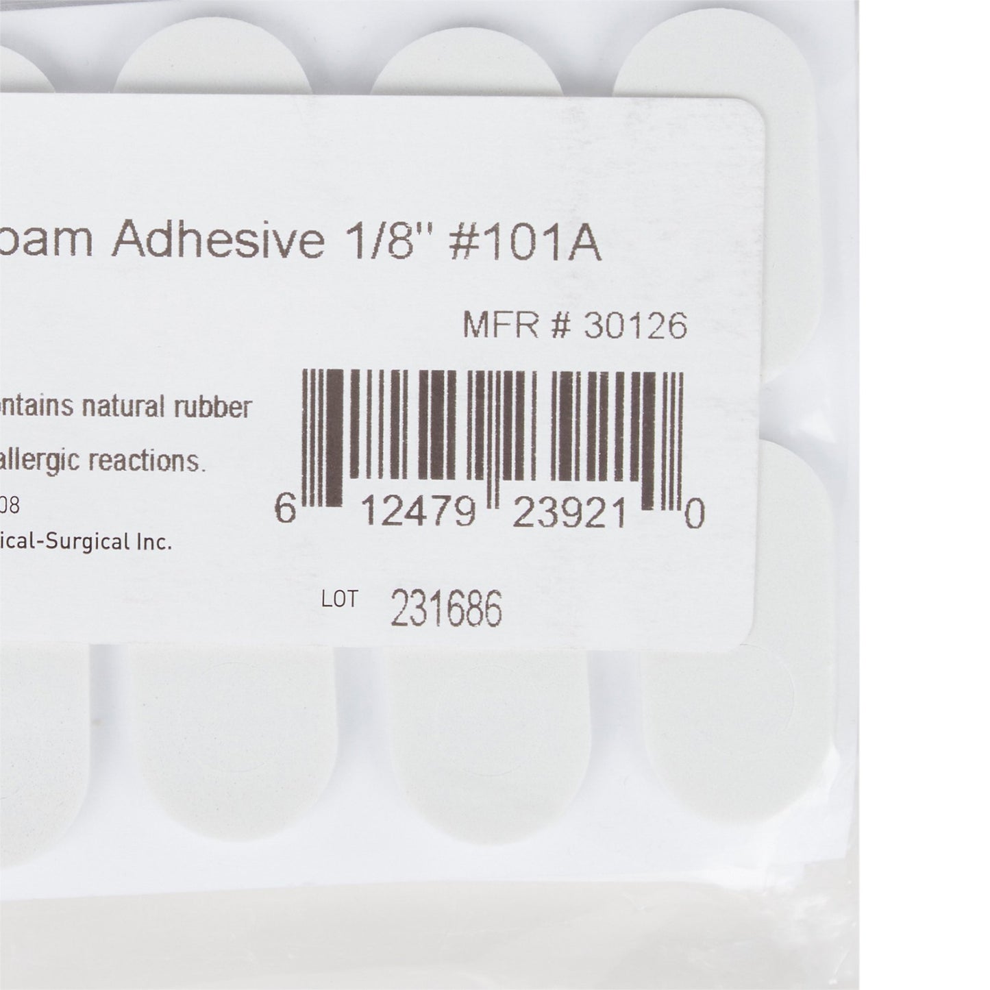 PEDI-PAD, FOAM WHT #101-A-1/8"1/8"