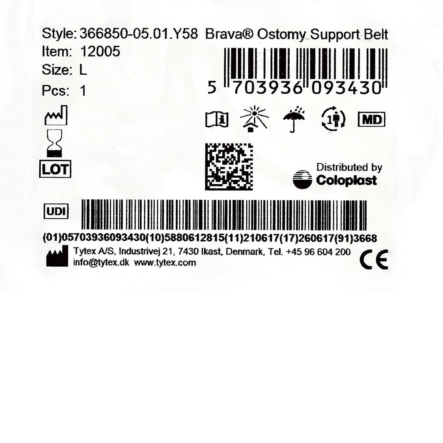 BELT, OSTOMY BRAVE AUPPORT LG
