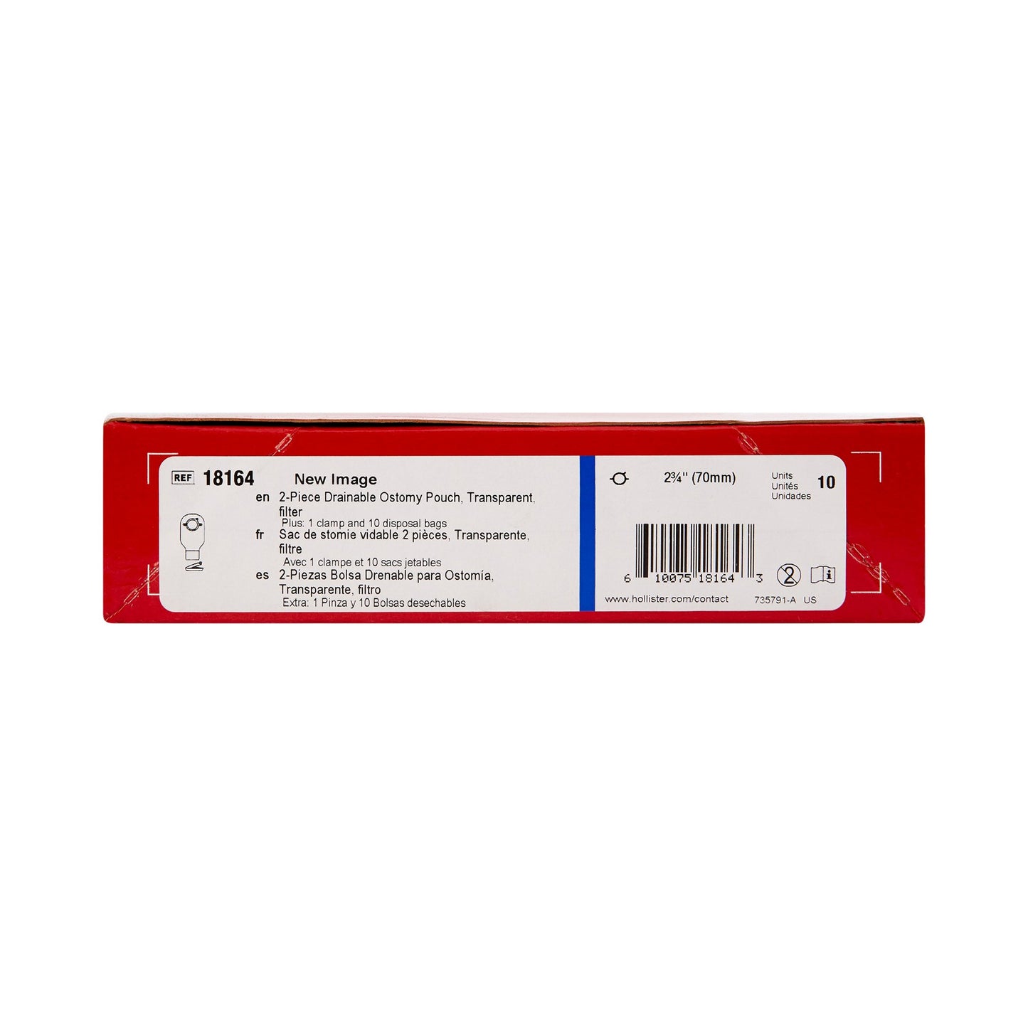 DRAIN, OSTOMY TRANSP W/FLTR 70MM 2 3/4"