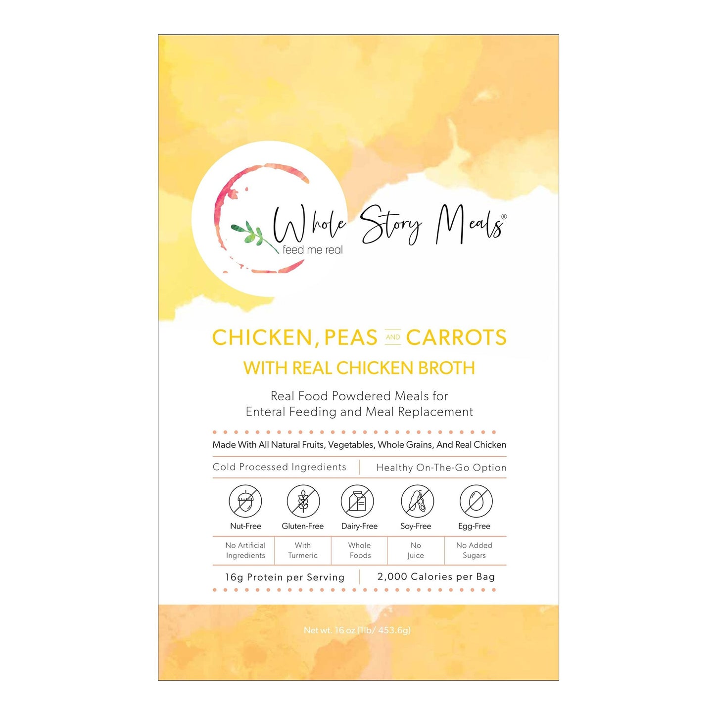 FOOD, POWDERED CHICKEN/PEAS &CARROTS 16OZ