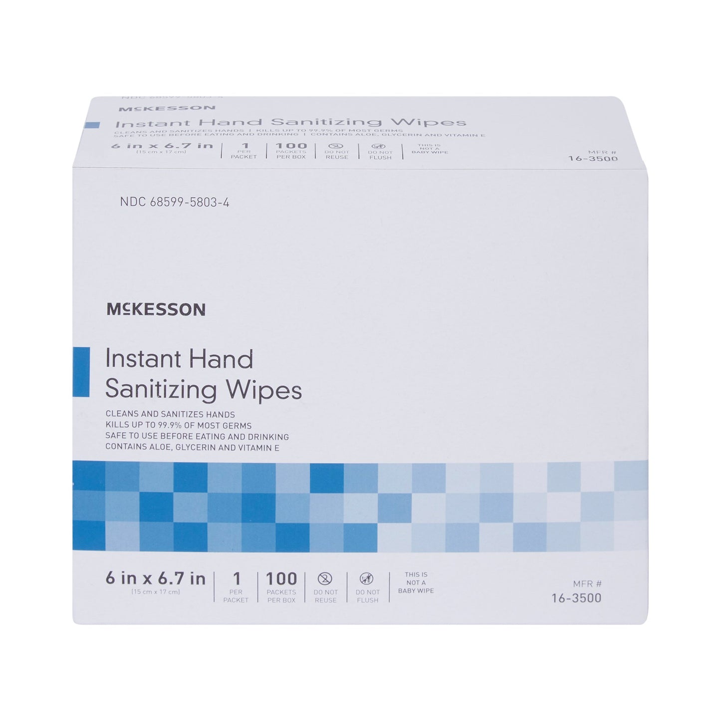 WIPE, SANITIZING HND PCKT 6.0"X6.7"