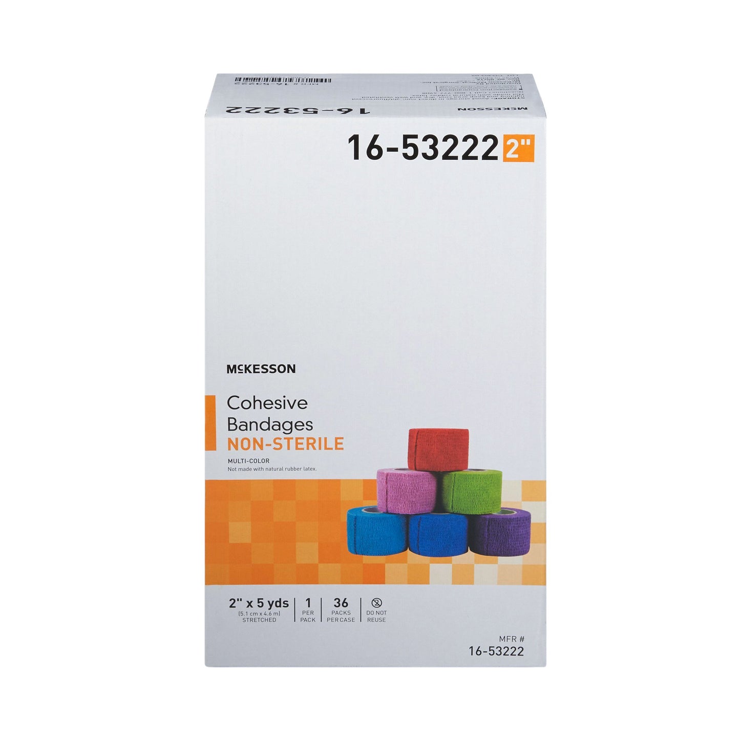 BANDAGE, COHESIVE N/S LF COLORPAK 2"