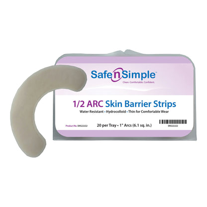 BARRIER, SKIN HYDROCOLLOID 1/2CIR STRIPS