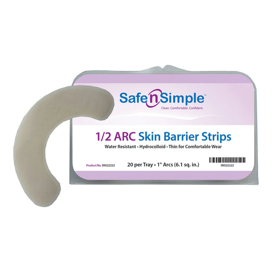 BARRIER, SKIN HYDROCOLLOID 1/2CIR STRIPS
