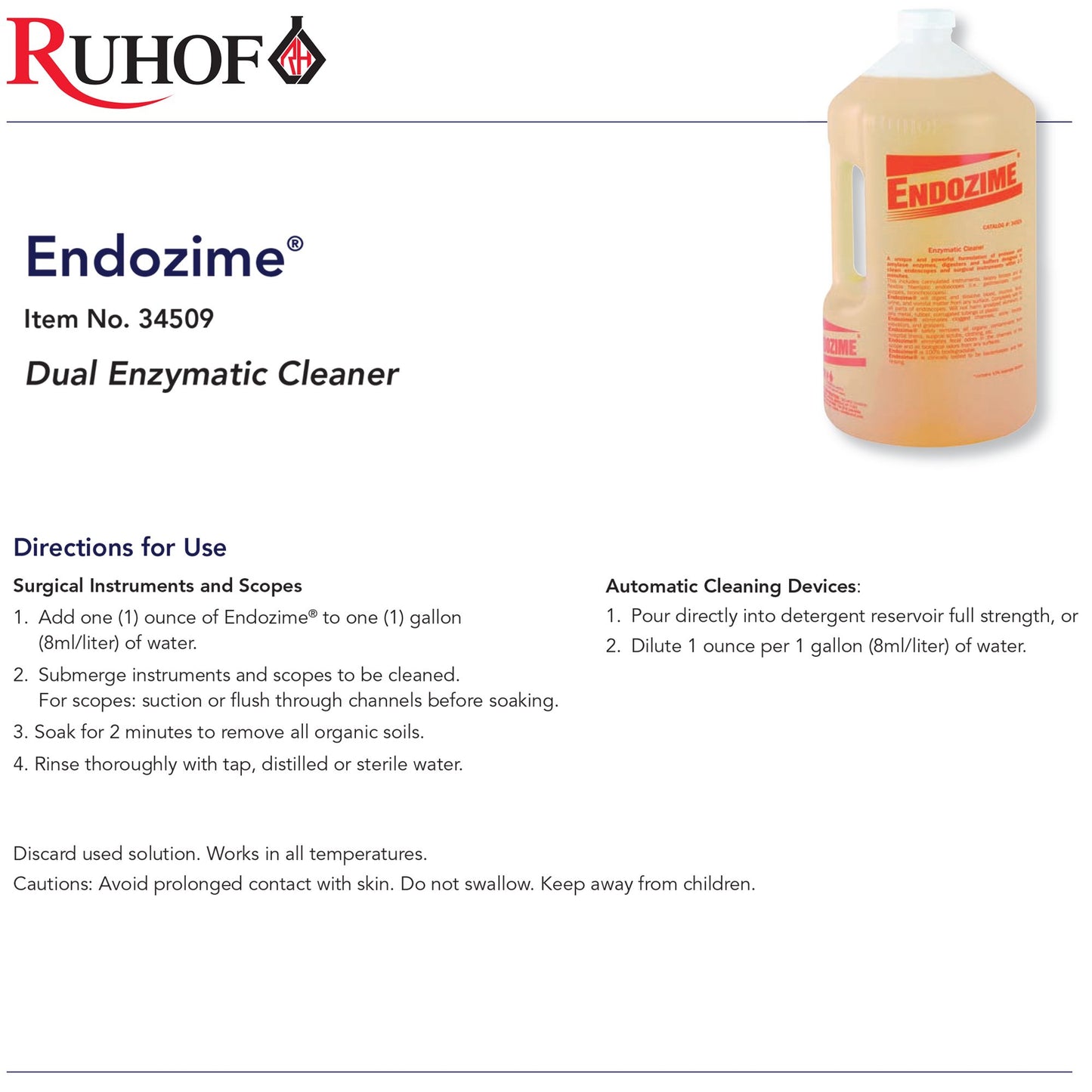 CLEANER, DETRGNT CONC ENDOZYME