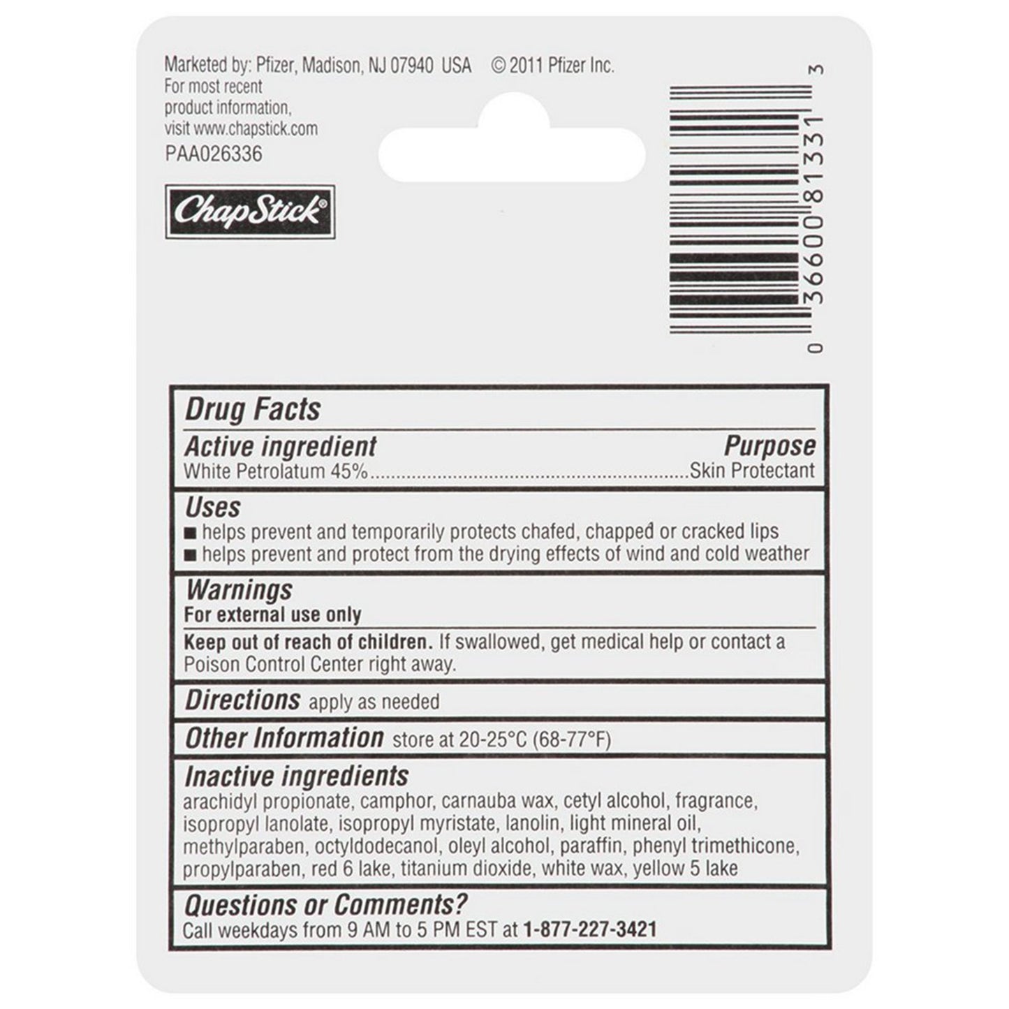 CHAPSTICK, ORIG CLASSIC 0.15OZ