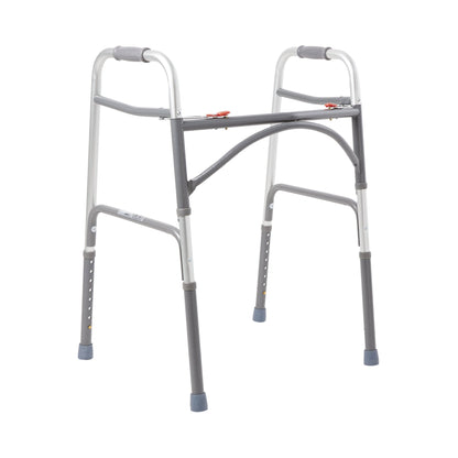 WALKER, FOLDING STEEL W/O WHEELS HVY DUTY ADLT 500LB