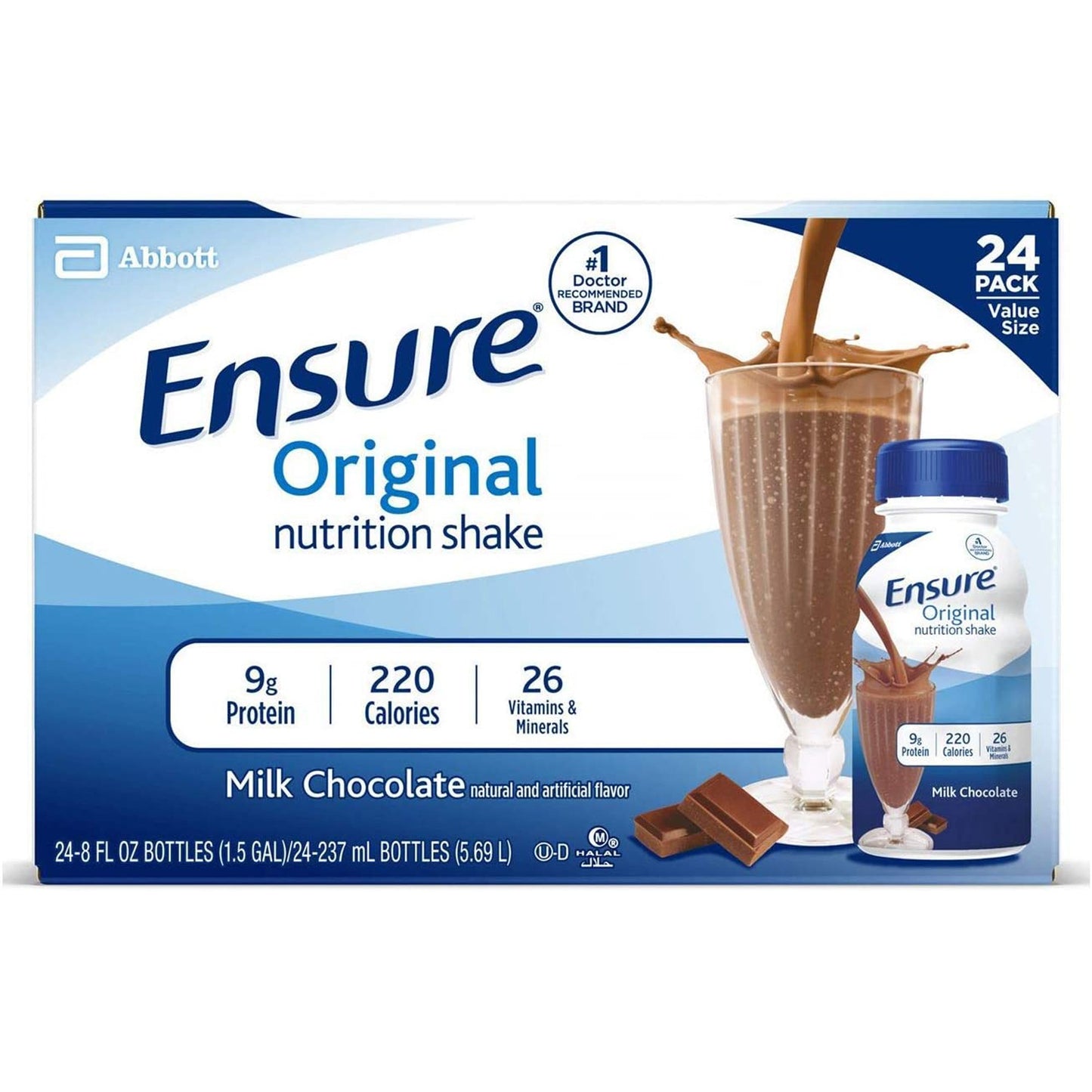 ENSURE, RTD CREAMY MILK CHOC 8OZ BTL