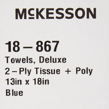 TOWEL, PRO 2PLY/POLY BLU 13X18