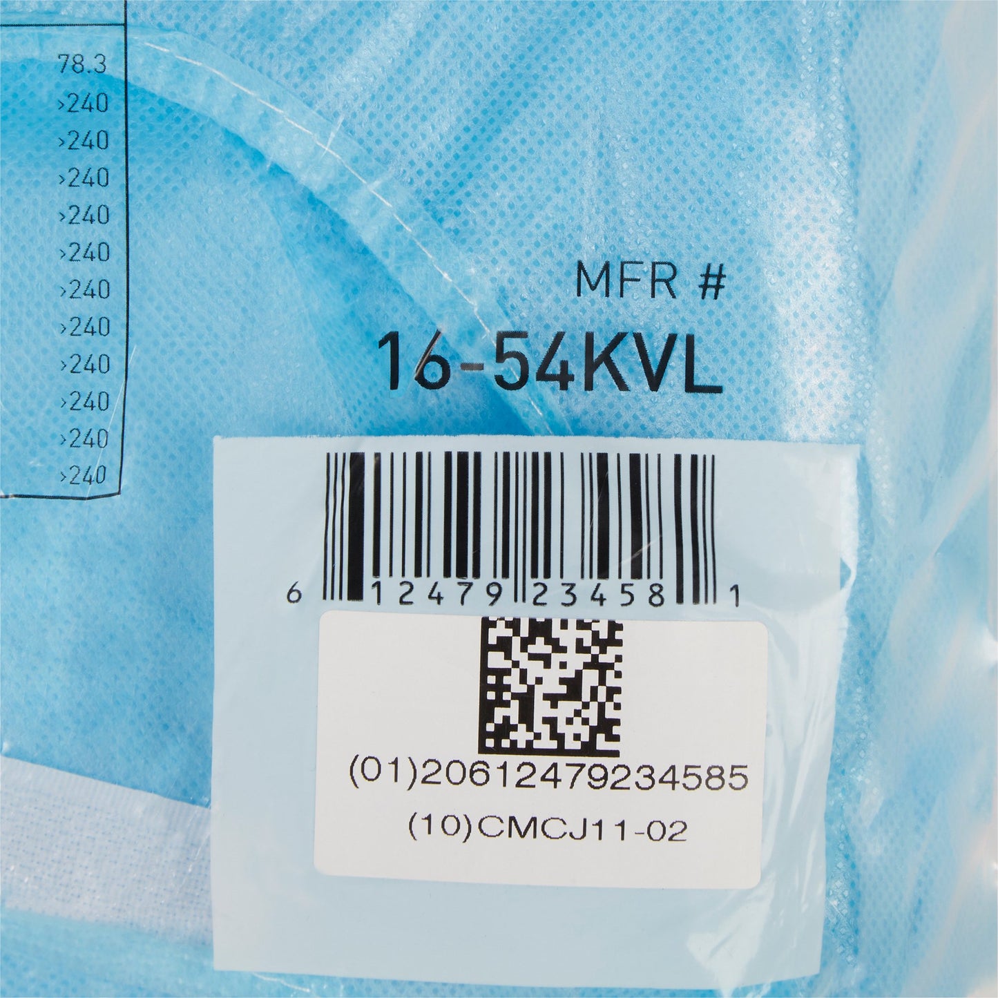 GOWN, CHEMO FULL BCK HOOK&LOOPCLSR AAMI 2LG