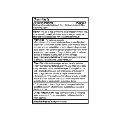HYDROGEN PEROXIDE, 3% 4OZ