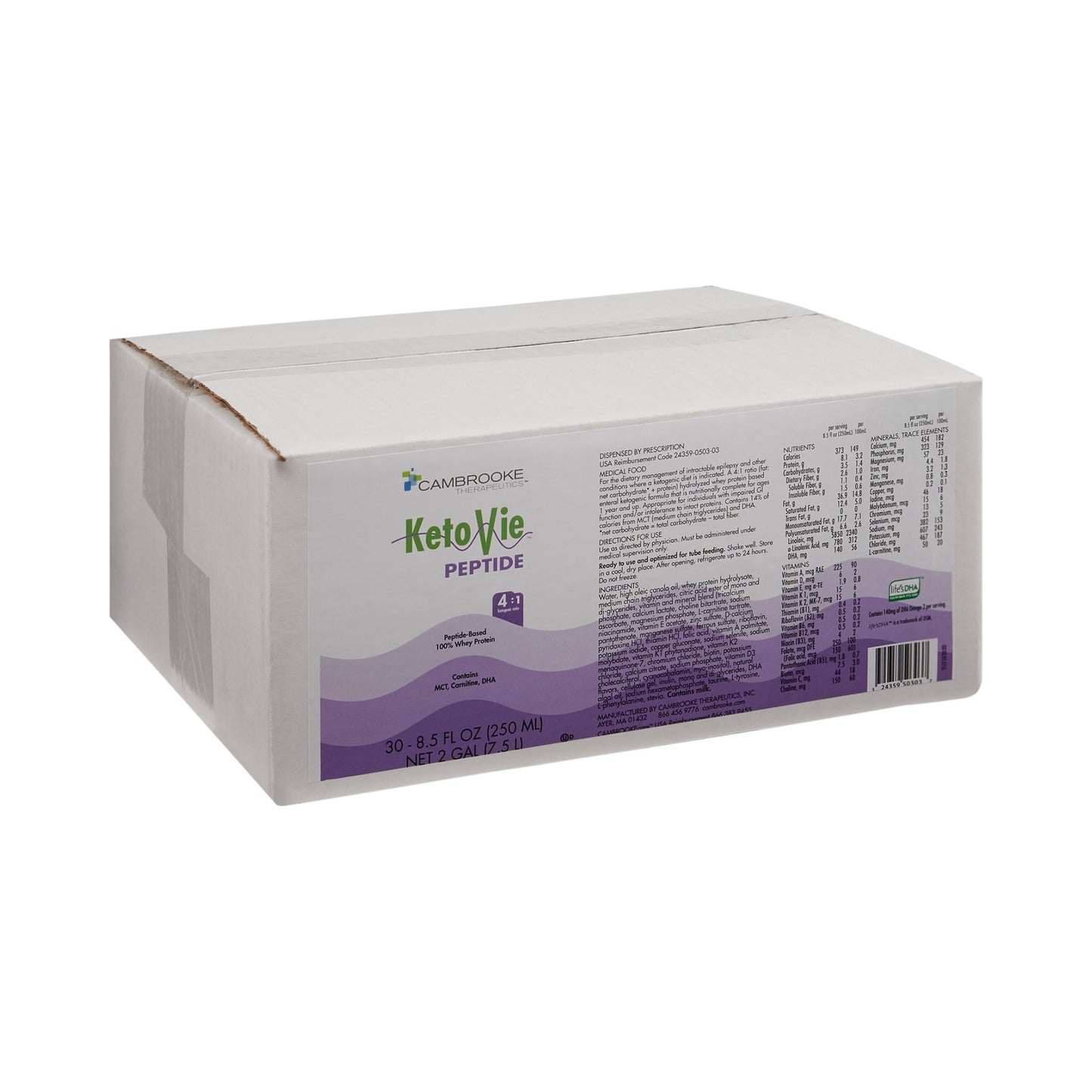 SUPPLEMENT, ORAL/GTUBE KETOVIEPEPTIDE 8.3OZ