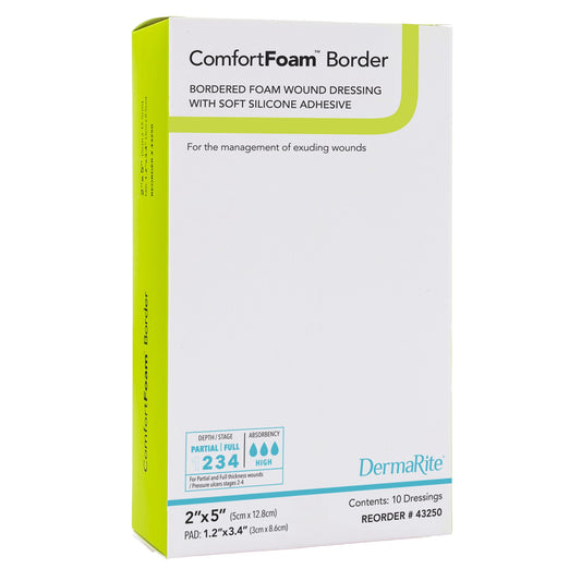 DRESSING, COMFORT FOAM 2"X5"