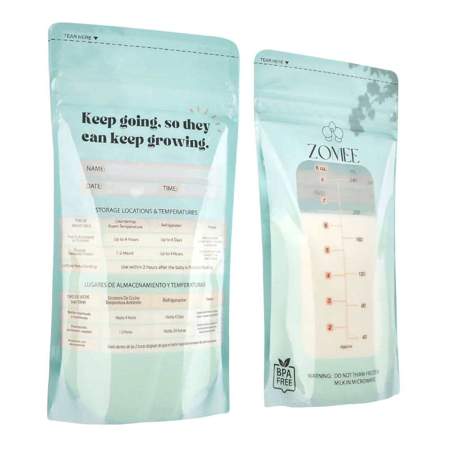 BAG, STORAGE MILK ZOMEE