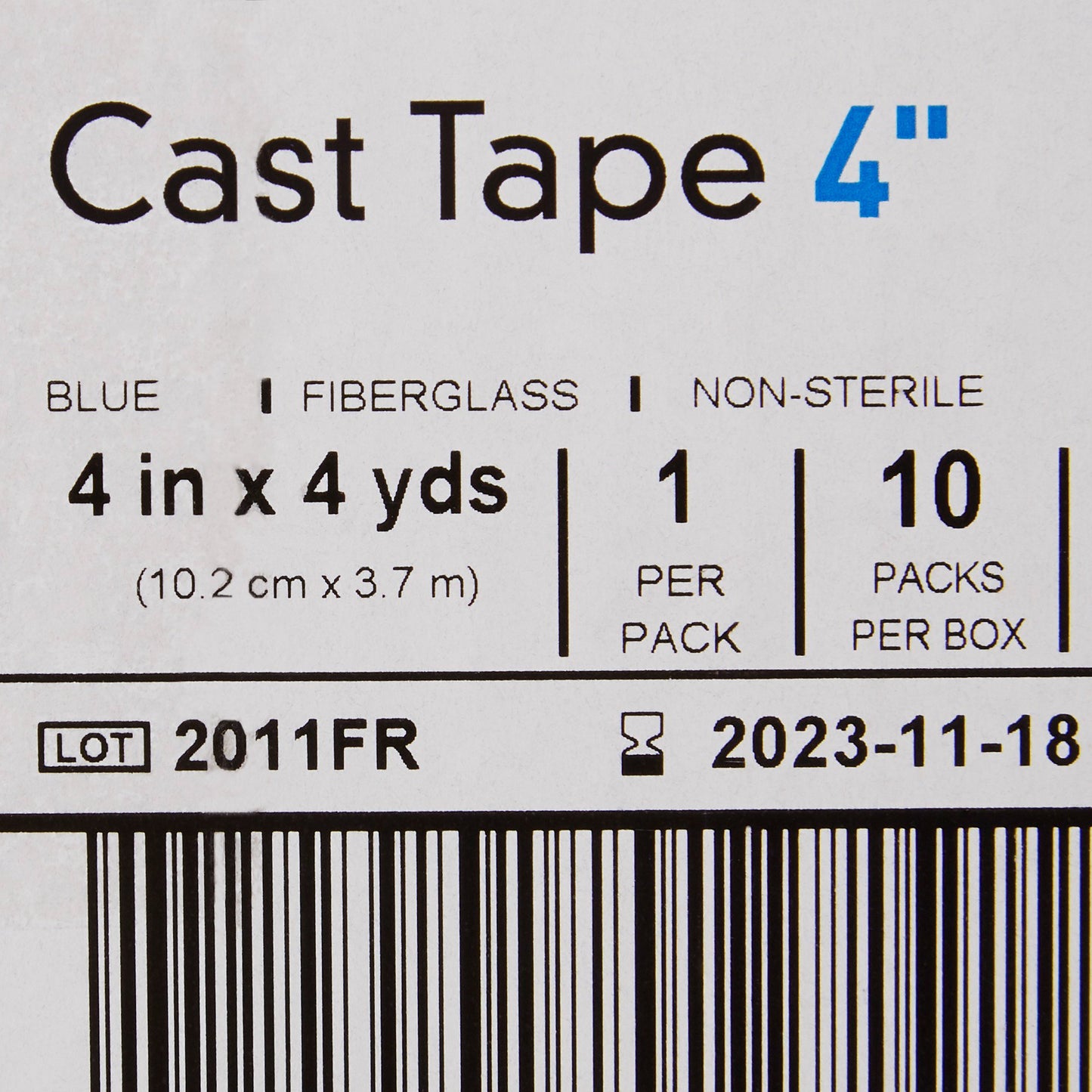 TAPE, CAST BLU LF 4"X4YDS