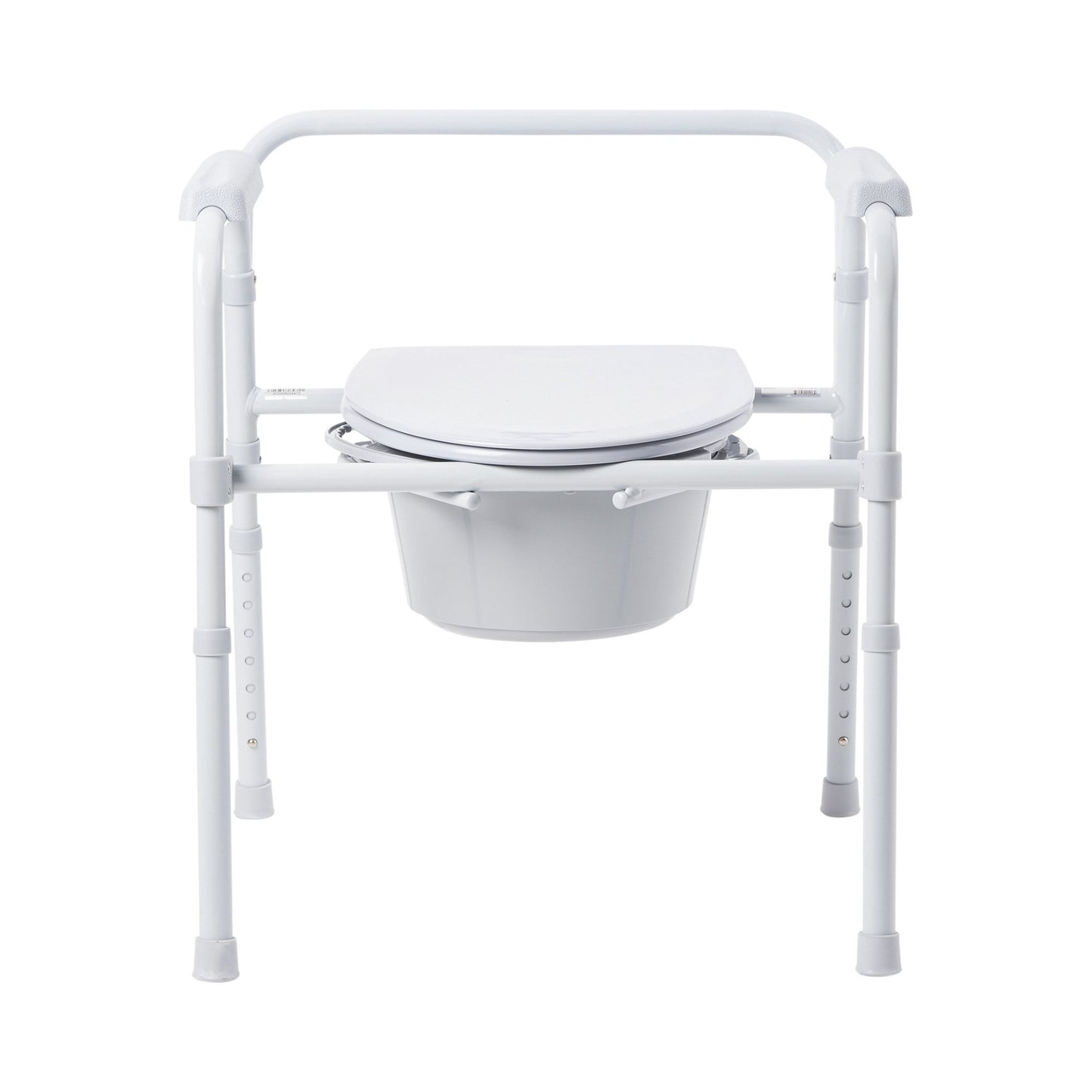COMMODE, FOLDING STEEL FRAME 350LBS